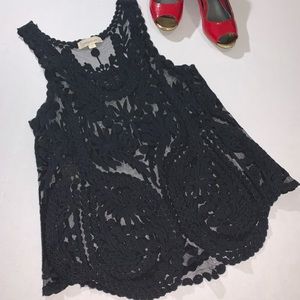 ❤️GUC PAINTED THREADS BLACK TANK TOP sz S